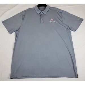 Under Armour Mens 2XL UVA-Wise Cavaliers Polo Shirt Gray HeatGear Coldblack